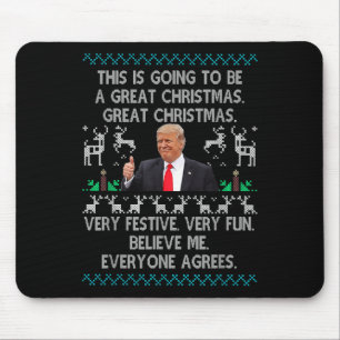 ドナルドおもしろいトランプメリークリスマスクリスマスパジャマ マウスパッド