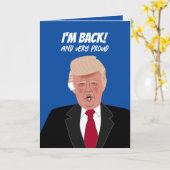 ドナルドおもしろいトランプ包帯された耳ハッピーバースデー カード (黄色い花)