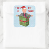 ドナルドおもしろいトランプ大統領のクリスマスユージギフト スクエアシール (バッグ)