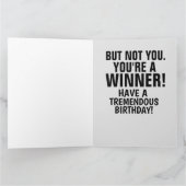 ドナルドおもしろいトランプ大誕生日カード「敗者！」 カード (内部)