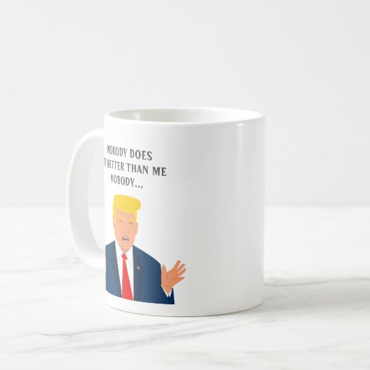 ドナルドおもしろいトランプ引用文コーヒーマグギフト コーヒーマグカップ (正面左)