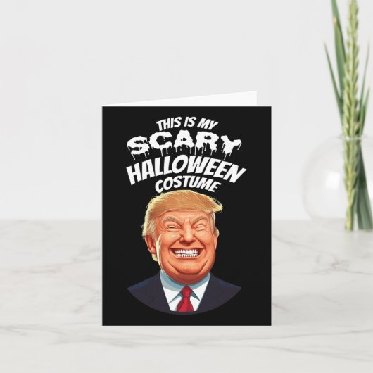 ドナルドおもしろいトランプ怖いハロウィンギャグ大統領C カード (正面)