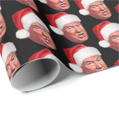 ドナルドおもしろいトランプ模様クリスマスサンタハット ラッピングペーパー (ロールコーナー)