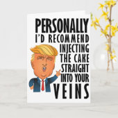 ドナルドおもしろいトランプ誕生日カード カード (黄色い花)