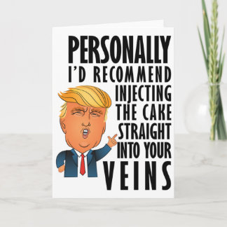 ドナルドおもしろいトランプ誕生日カード カード