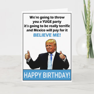 ドナルドおもしろいトランプ誕生日 カード