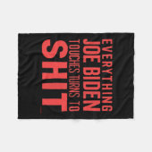 ドナルドおもしろいトランプ2024オールデイジョーバイデン氏Touch フリースブランケット (正面(横))