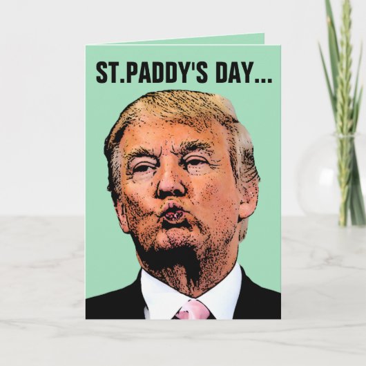 ドナルドおもしろいトランプST.PATRICKのデイカード カード (正面)