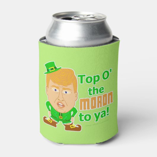 ドナルドおもしろいトランプSt patricks dayレプレシャン 缶クーラー (缶正面)