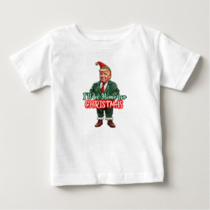 ドナルドおもしろいントランプのクリスマス私は家にいる ベビーTシャツ
