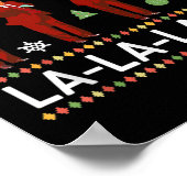 ドナルドおもしろいントランプ醜いクリスマスセーター。ララL ポスター (角)