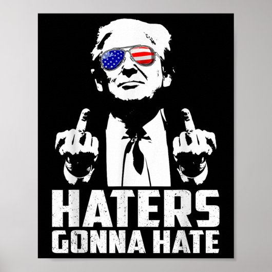 ドナルドおもしろい・トランプ大統領を嫌うハターズ ポスター (正面)