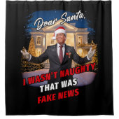 ドナルドおもしろい・トランプ親愛・ジョーク、サンタ シャワーカーテン (正面)