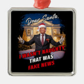 ドナルドおもしろい・トランプ親愛・ジョーク、サンタ メタルオーナメント (正面)