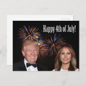 ドナルドおよびMelaniaの切札からの7月第4幸せ ポストカード (正面/裏面)