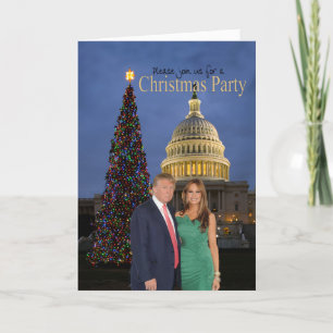 ドナルドとメラニアからのクリスマスの招待 招待状