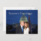 ドナルドとメラニアからのシーズンの挨拶 シーズンポストカード (正面/裏面)