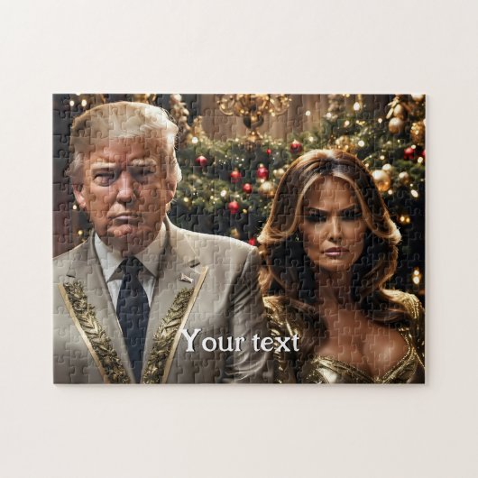 ドナルドとメラニアのクリスマス ジグソーパズル (横)