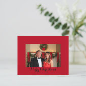 ドナルドとメラニアのメリークリスマス シーズンポストカード (スタンド正面)