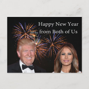 ドナルドとメラニア・トランプの年賀状 シーズンポストカード
