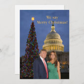 ドナルドとメラニア:メリークリスマス! シーズンカード (正面/裏面)