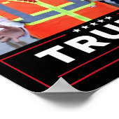 ドナルドのトランプは、ごみトラックのシャツのごみの中に乗る ポスター (角)