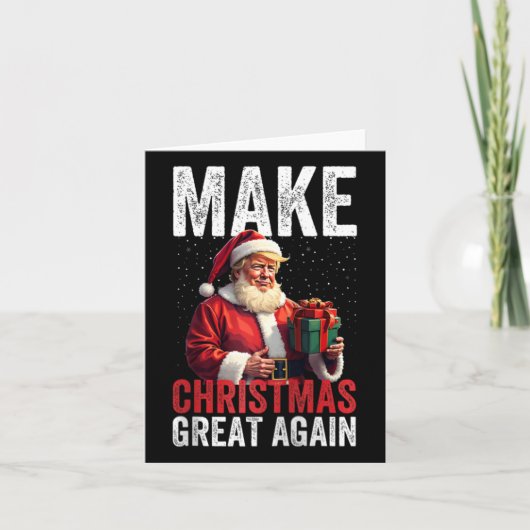 ドナルドの素晴らしトランプ好きのために再びクリスマスを作る カード (正面)