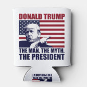 ドナルドは大統領の神話を切り倒す 缶クーラー (裏面)