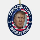 ドナルドは選挙に勝ちました! お祝いのオーナメント セラミックオーナメント (右)