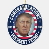 ドナルドは選挙に勝ちました! お祝いのオーナメント セラミックオーナメント (左)
