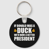ドナルドもしはアヒルだった我々はより良い大統領を持っているだろう キーホルダー (裏面)