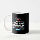 ドナルドアンチトランプ民主党有権者 コーヒーマグカップ (左)