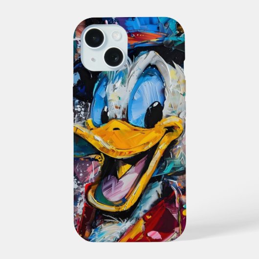 ドナルドザダックカラフルiPhone 15ケース iPhone 15ケース (裏面)