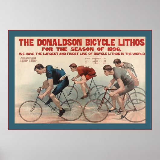 ドナルドソン自転車リトス広告ヴィンテージ ポスター (正面)