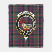 ドナルドタータンチェックプレイドのクラン フリースブランケット (正面)