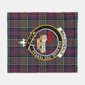 ドナルドタータンチェックプレイドのクラン フリースブランケット (正面(横))