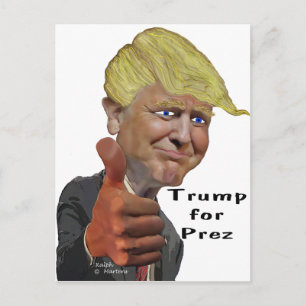 ドナルドトおもしろいランプユーモアのある製品トランプPrez ポストカード