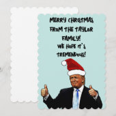 ドナルドトパーソナライズされたランプクリスマスフラットカード シーズンカード (正面/裏面)