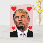 ドナルドトランプおもしろいキスマザーズデイカード カード (黄色い花)