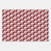 ドナルドトランプおもしろいキッチクリスマス ラッピングペーパーシート (正面2)