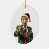 ドナルドトランプおもしろいクリスマスツリーオーナメント セラミックオーナメント (右)