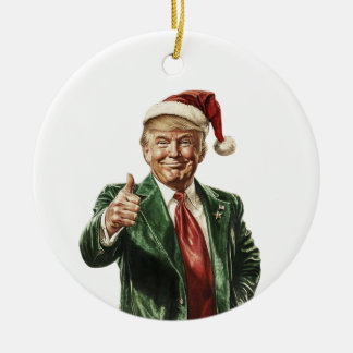 ドナルドトランプおもしろいクリスマスツリーオーナメント セラミックオーナメント