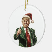ドナルドトランプおもしろいクリスマスツリーオーナメント セラミックオーナメント (左)