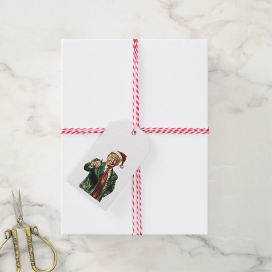 ドナルドトランプおもしろいクリスマスプレゼントラベル ギフトタグ (より糸付き)