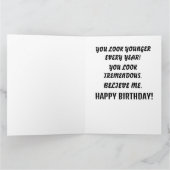 ドナルドトランプおもしろいハッピーバースデーグリーティングカード カード (内部)