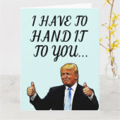 ドナルドトランプおもしろいハッピーバースデーグリーティングカード カード (黄色い花)