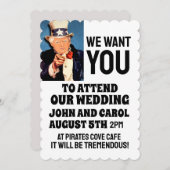 ドナルドトランプおもしろい結婚式招待状 招待状 (正面/裏面)