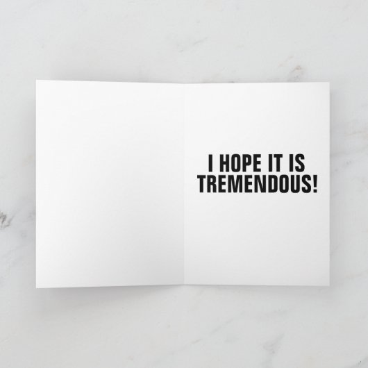 ドナルドトランプおもしろい誕生日素晴らし再び!カード カード (内部)