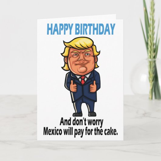 ドナルドトランプおもしろい誕生日 カード (正面)