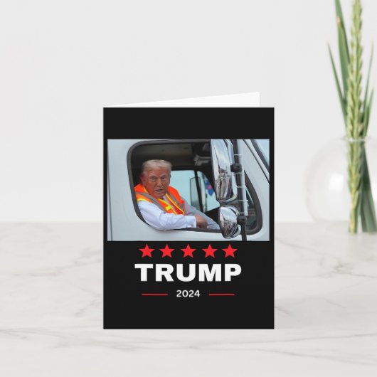 ドナルドトランプがゴミ車に乗る2 カード (正面)